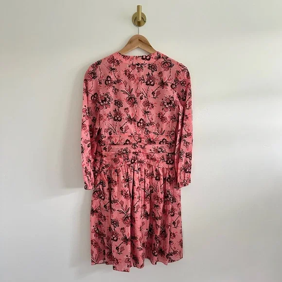 Derek Lam 10 Amelia Floral Gathered Mini Dress Size 2 - Picture 2 of 10